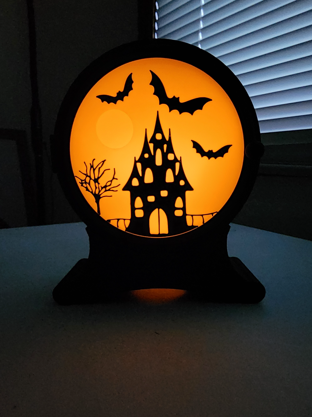 Halloween Light Display with Hole