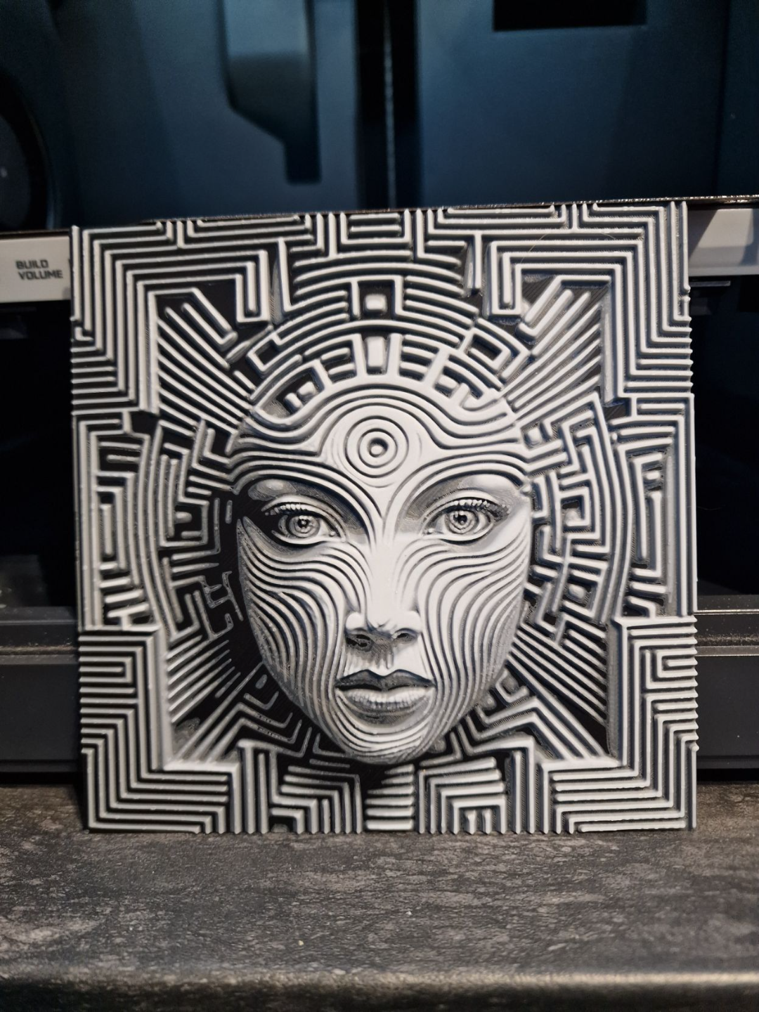 HUEFORGE Black and White Mandala Stripes Lady