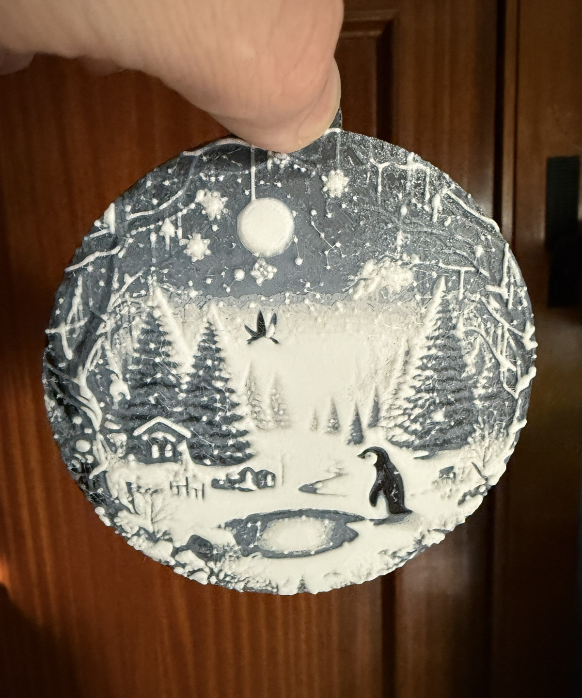 snow globe christmas landscape hueforge