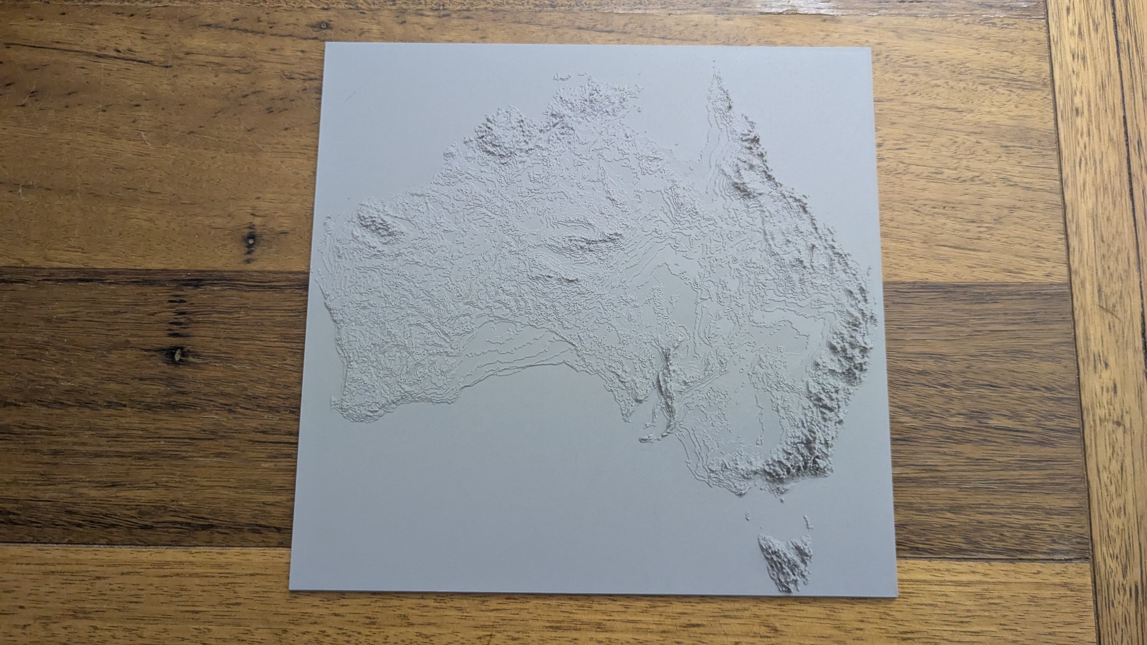 Australia with 100x vertical exaggeration