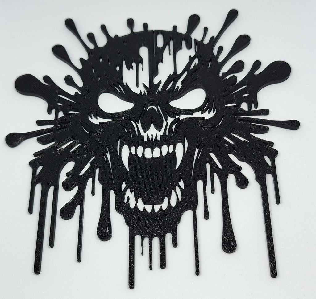 Splash Skull 3D Wall Art