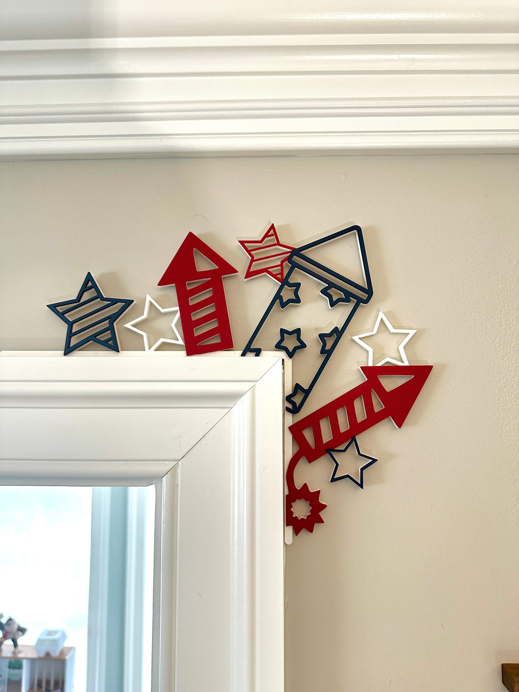 Fireworks Door Corner Decor