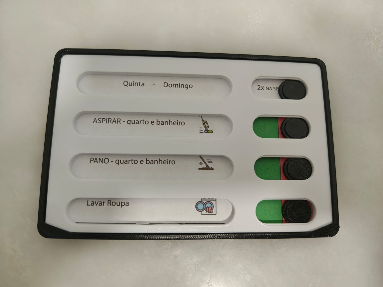 Kids Routine Toggle Board — Custom Rows