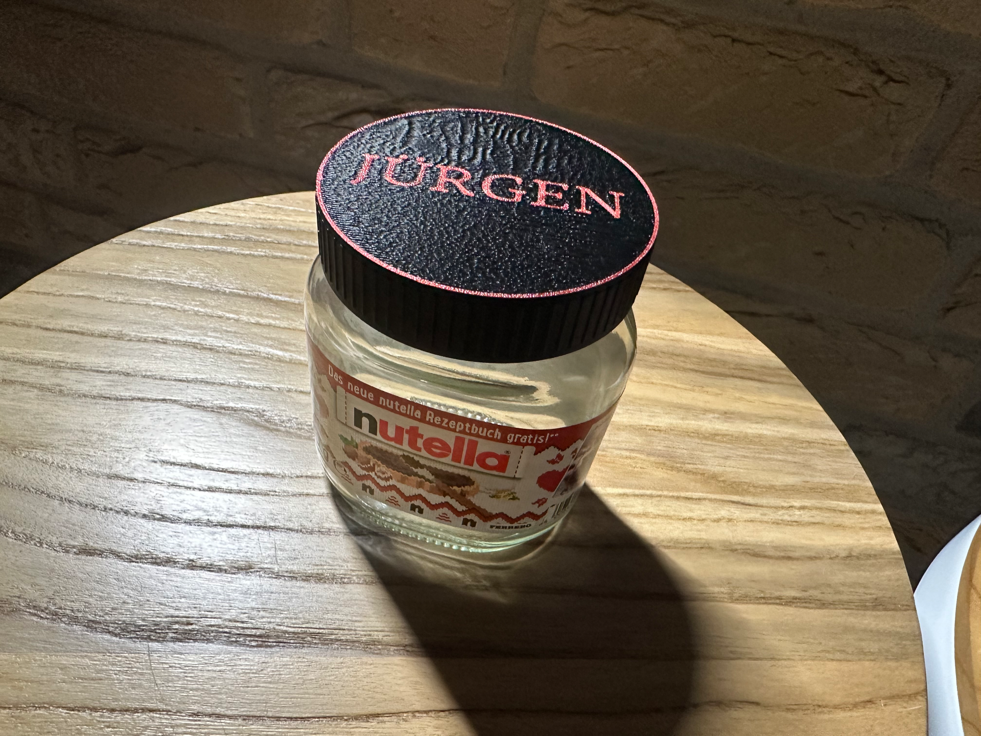 Customizable Nutella lid
