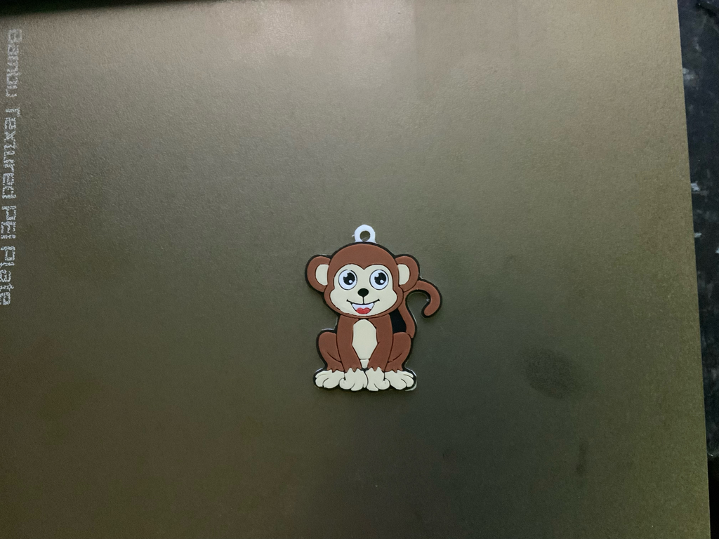 cute animal , martin the monkey multicolor keychain \ necklace charm (free for commercial use)