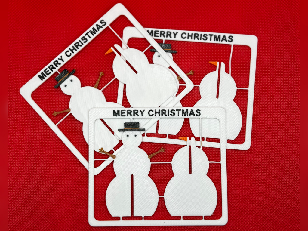 Christmas snowman kit card