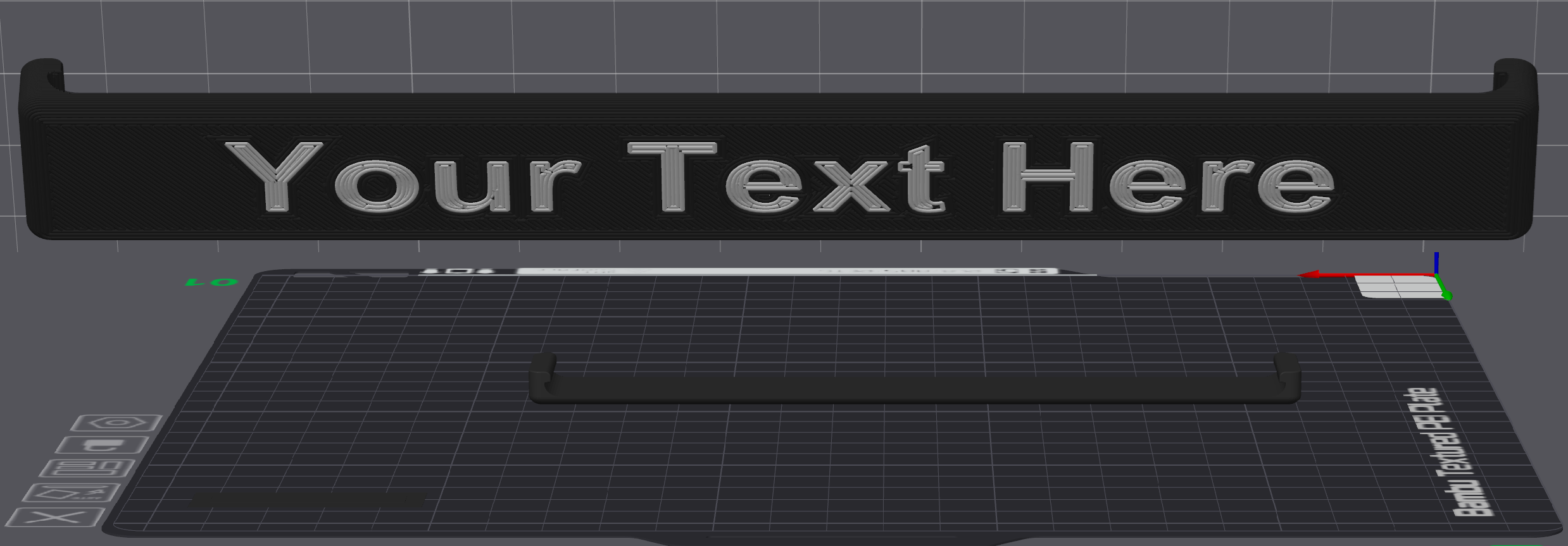 Packout Low-profile organizer custom nameplate