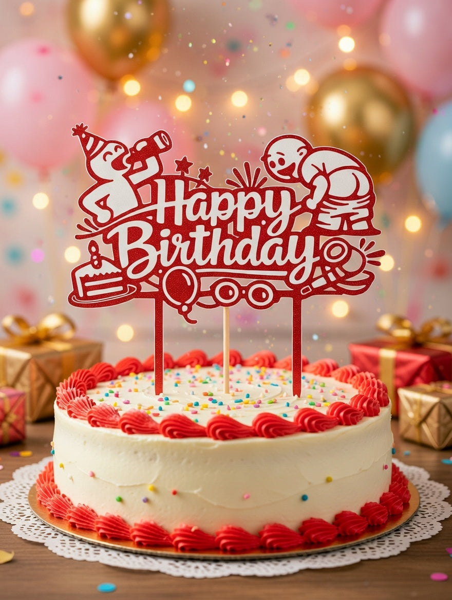 Cake Topper Happy Birthday