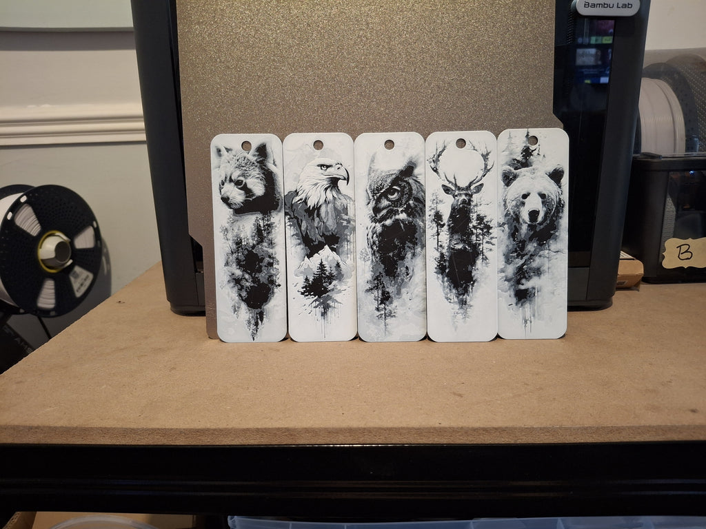 Set of 5 - forest animal bookmarks