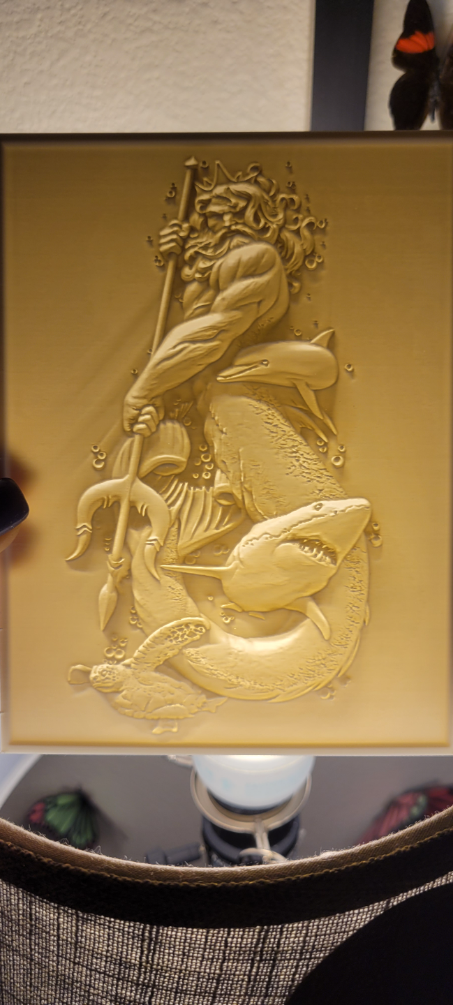 Poseidon - Master of the sea Lithophane
