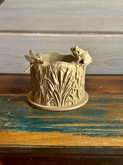 Tranquil Pond Log Planter