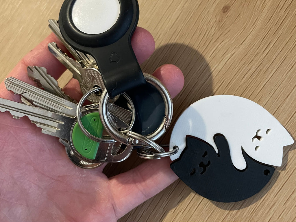 Couple Cats Keychain