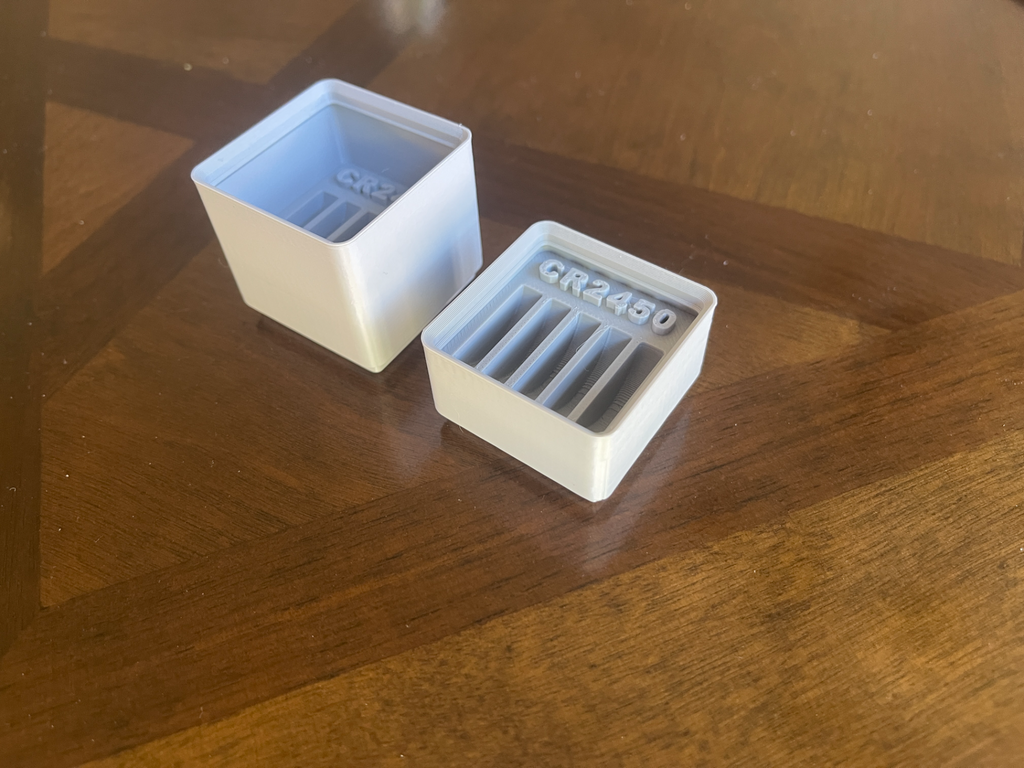 CR2450 Battery Bins LABELED (2u, 4u Gridfinity)