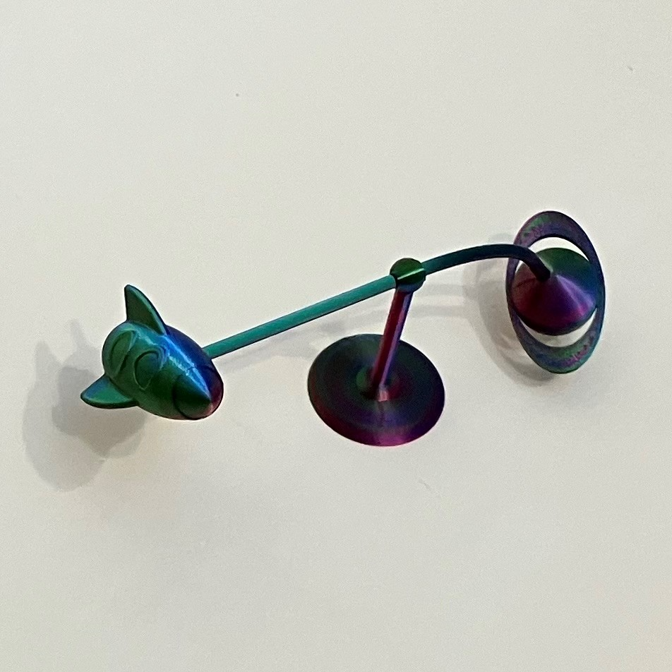 Rocket ship and planet spinner