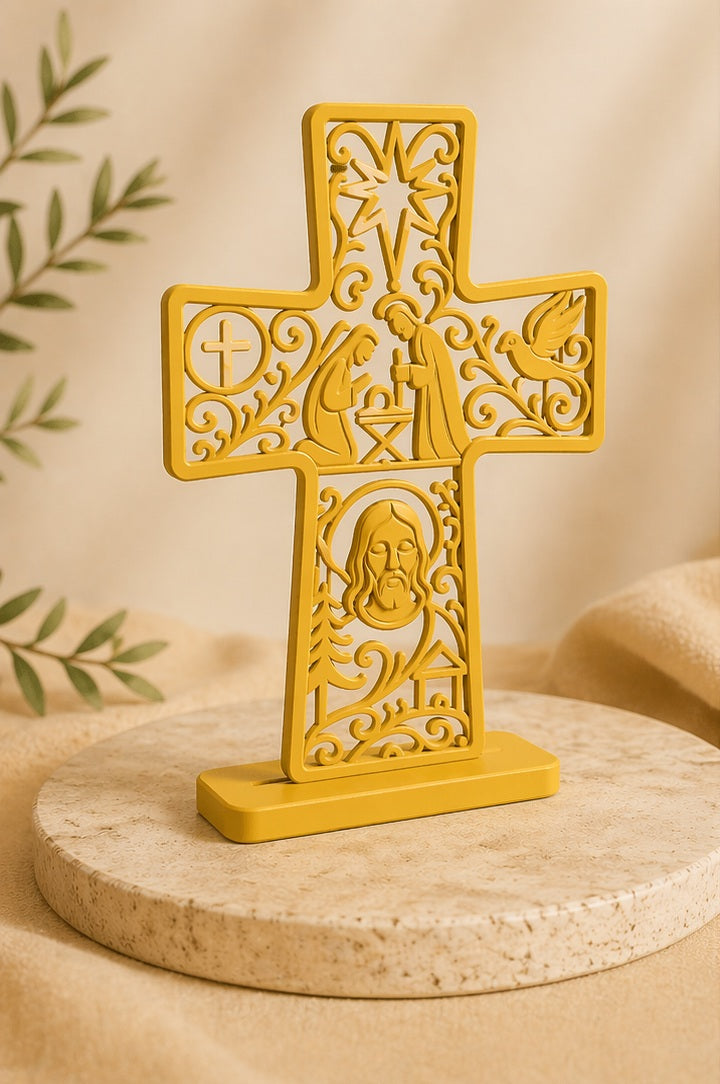Cruz Decorativa Religiosa(Jesus) - Base Encaixável