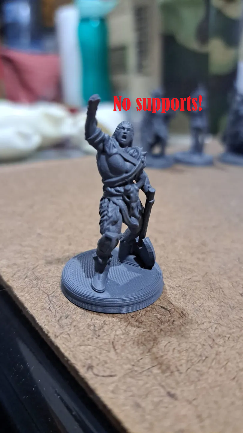 Barbarian Miniature - DnD - No Supports!