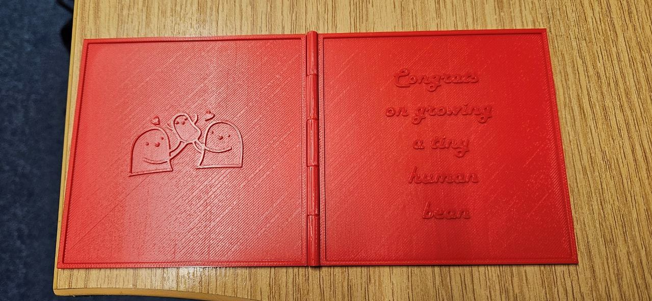 Card with the hinge