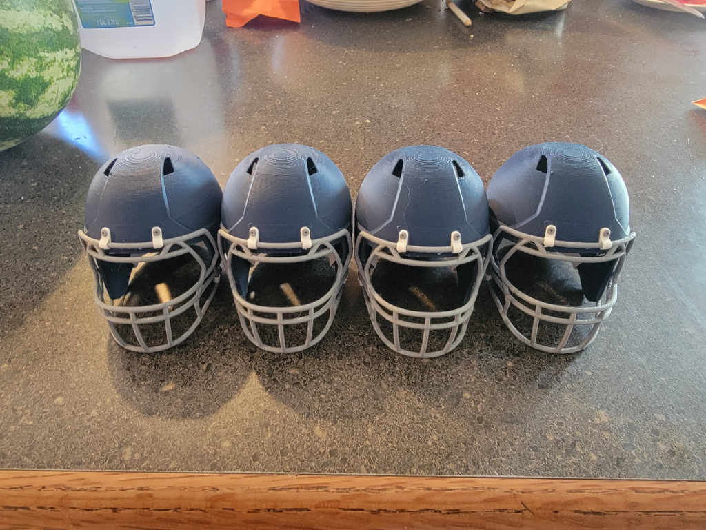 Football helmet 25% scale panthers colors