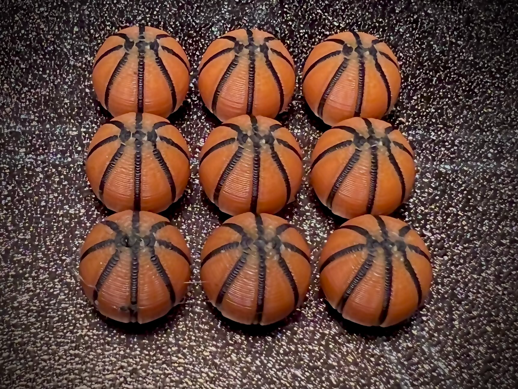 Painted Mini Basketballs for Tabletop Basketball