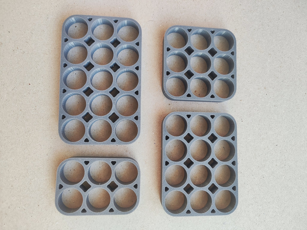 18650 Triple Row Holder Set | Wire Channels (6-18)