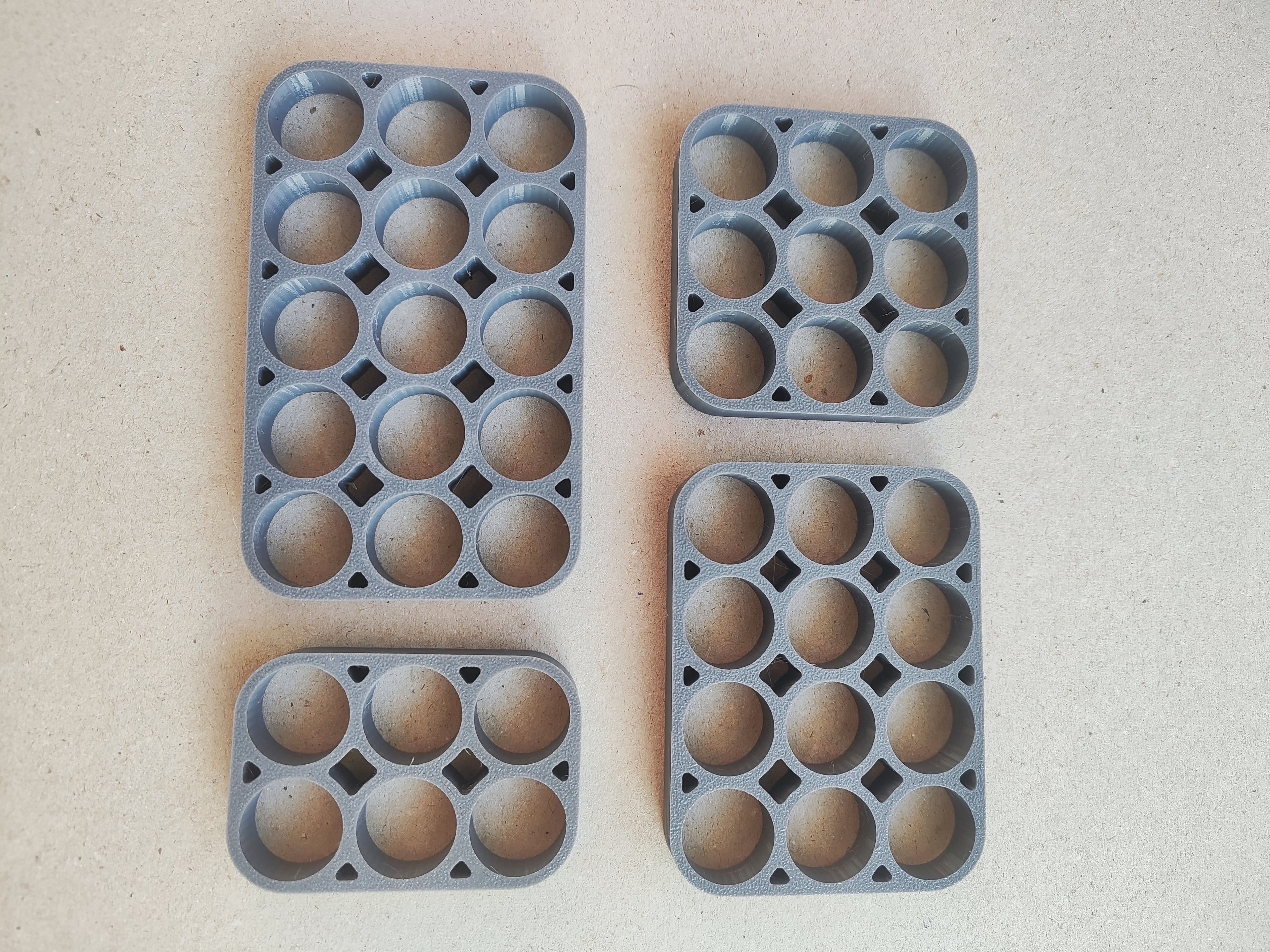 18650 Triple Row Holder Set | Wire Channels (6-18)