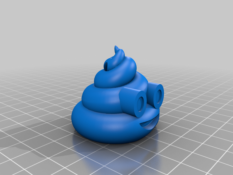 Pile of Poo Emoji with Keyring Hole