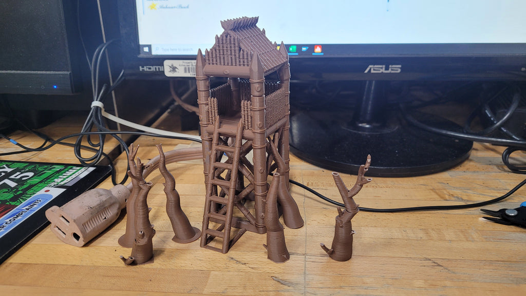 Medieval Palisade Lookout Tower - No Supports