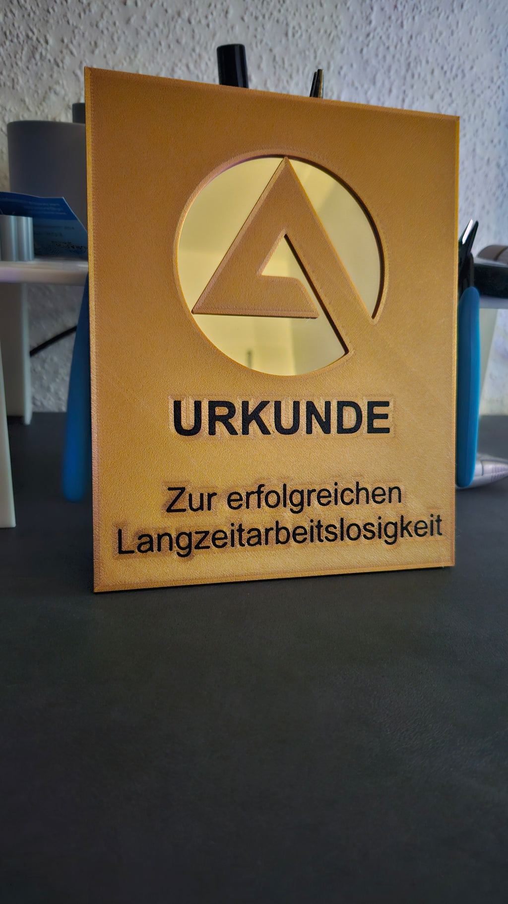 FUN Bild - Urkunde vom Arbeitsamt