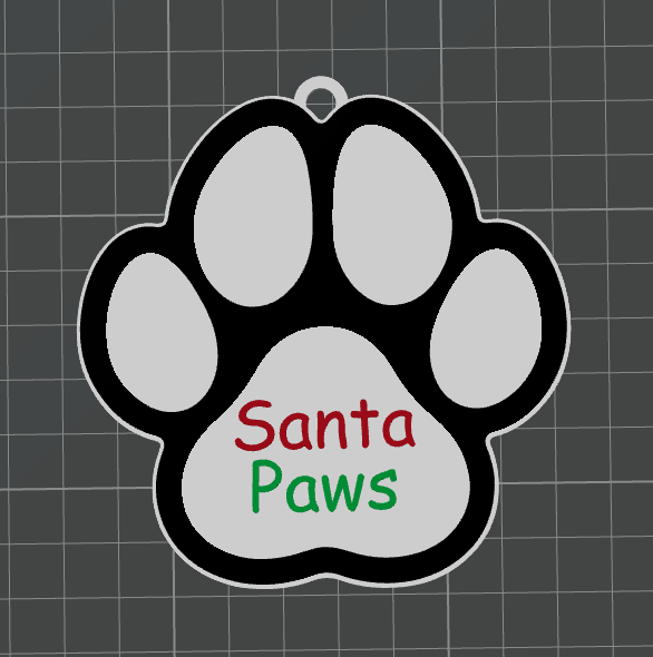 Santa Paws Christmas Ornament