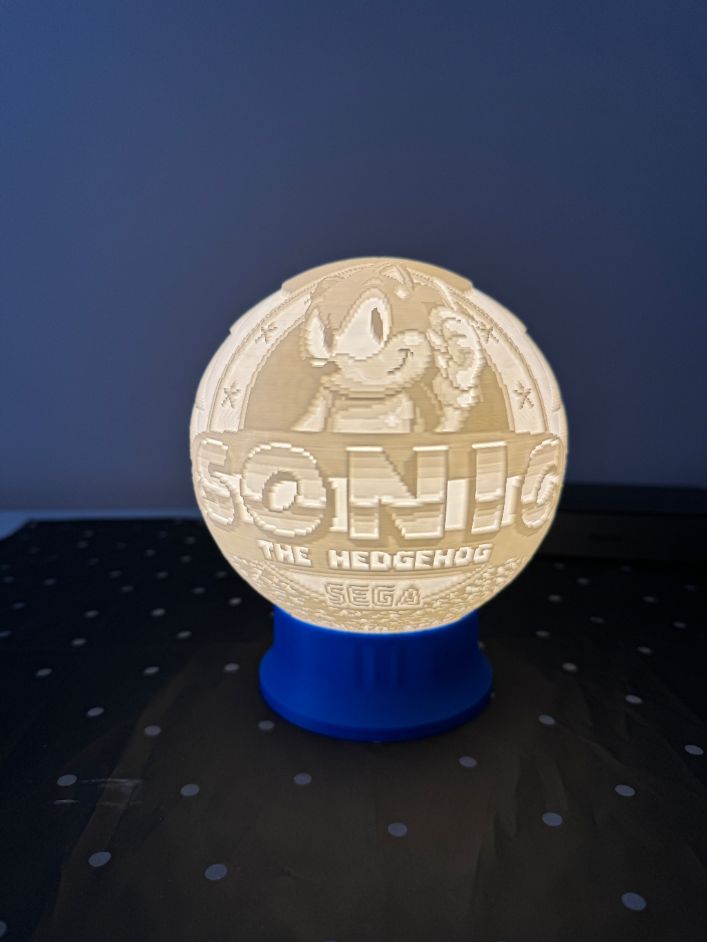 Sonic the Hedgehog Lithophane lamp
