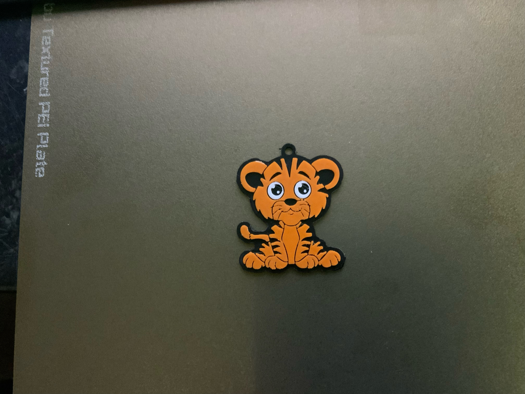 cute animal , trevor the tiger keychain \ necklace charm (free for commercial use)