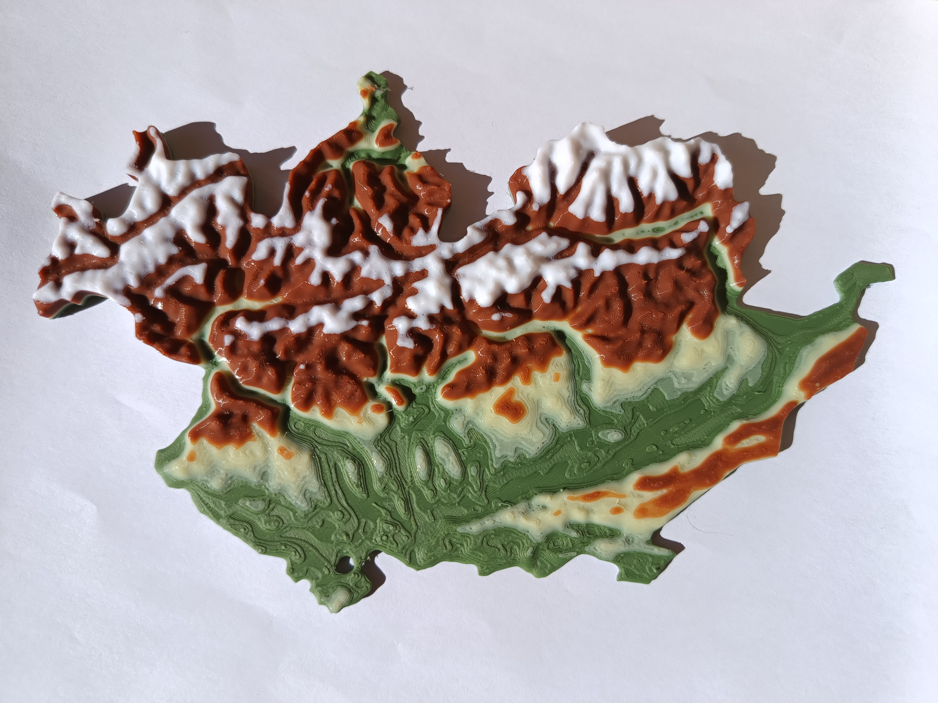 Terrain Map - Colored - Switzerland- No AMS Nedded