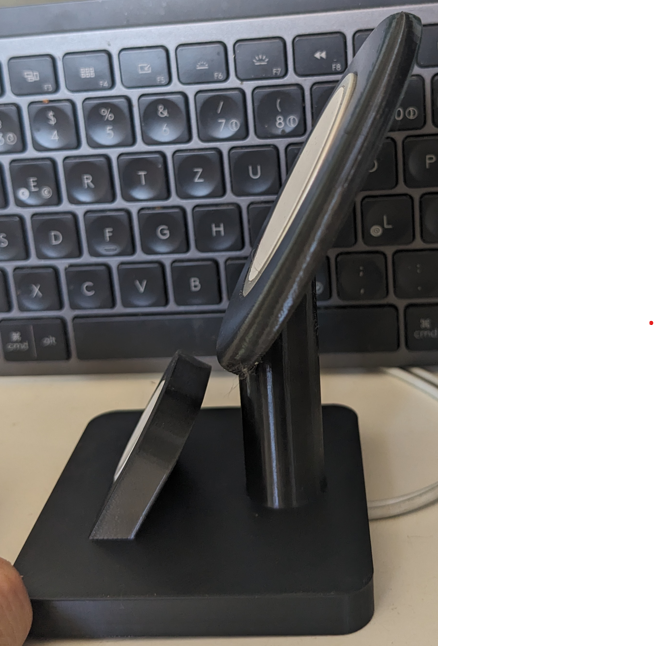 Magsafe iPhone and Apple Watch Stand, angled 30°