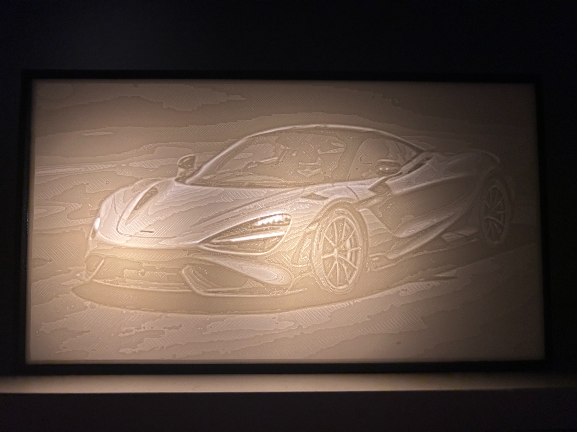 Mclaren 765lt car Light picture (Lithophane)