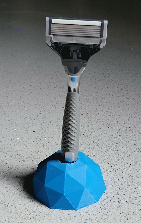 Half Geodesic Toothbrush or Shaver Stand