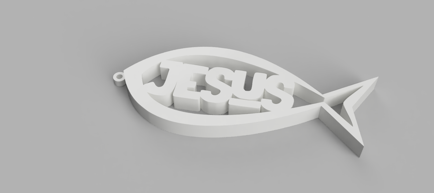 Jesus Fish Keychain