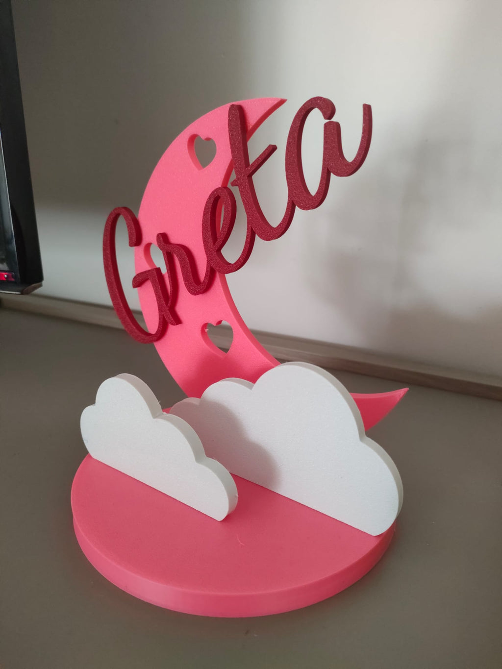 Luna e cuori con nome