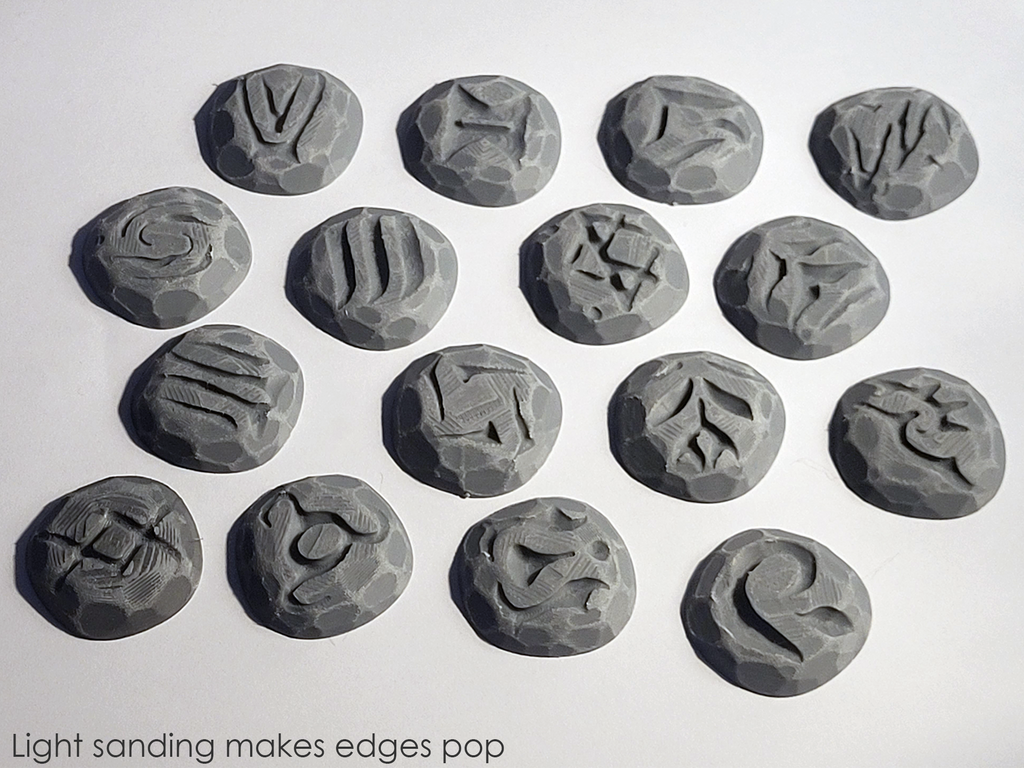 16 Stylized Rune stones