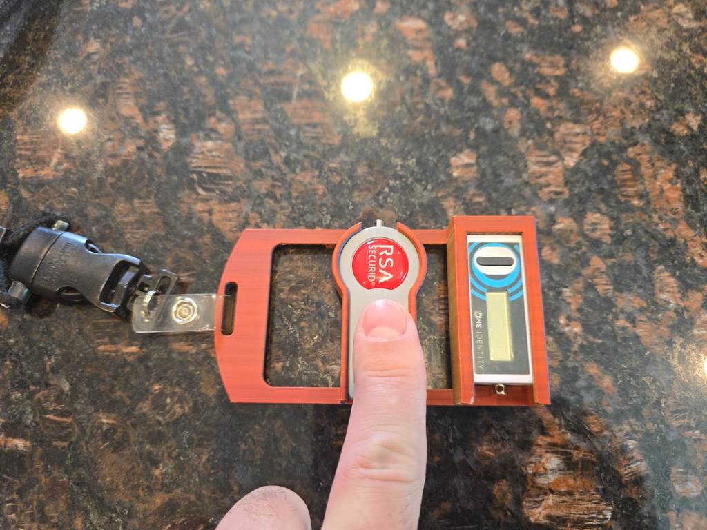 3 ID Badge holder with RSA and One Identity token
