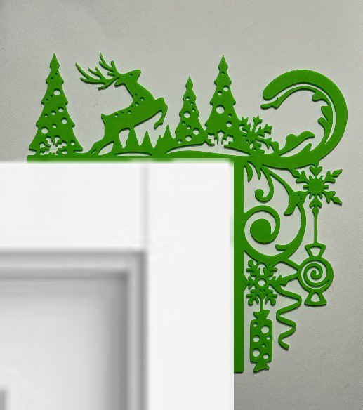 wall art Corner door Christmas