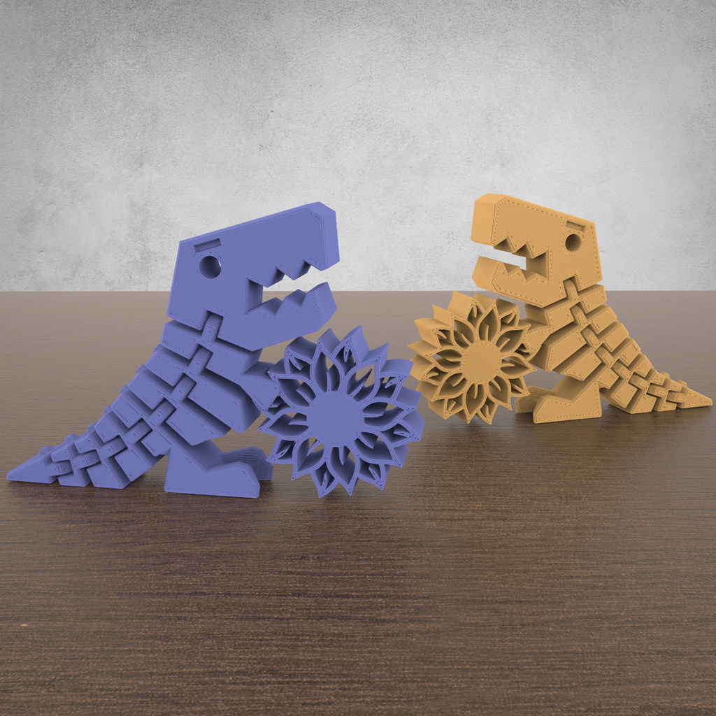 Flexi T-Rex Spring Version (Print in Place)