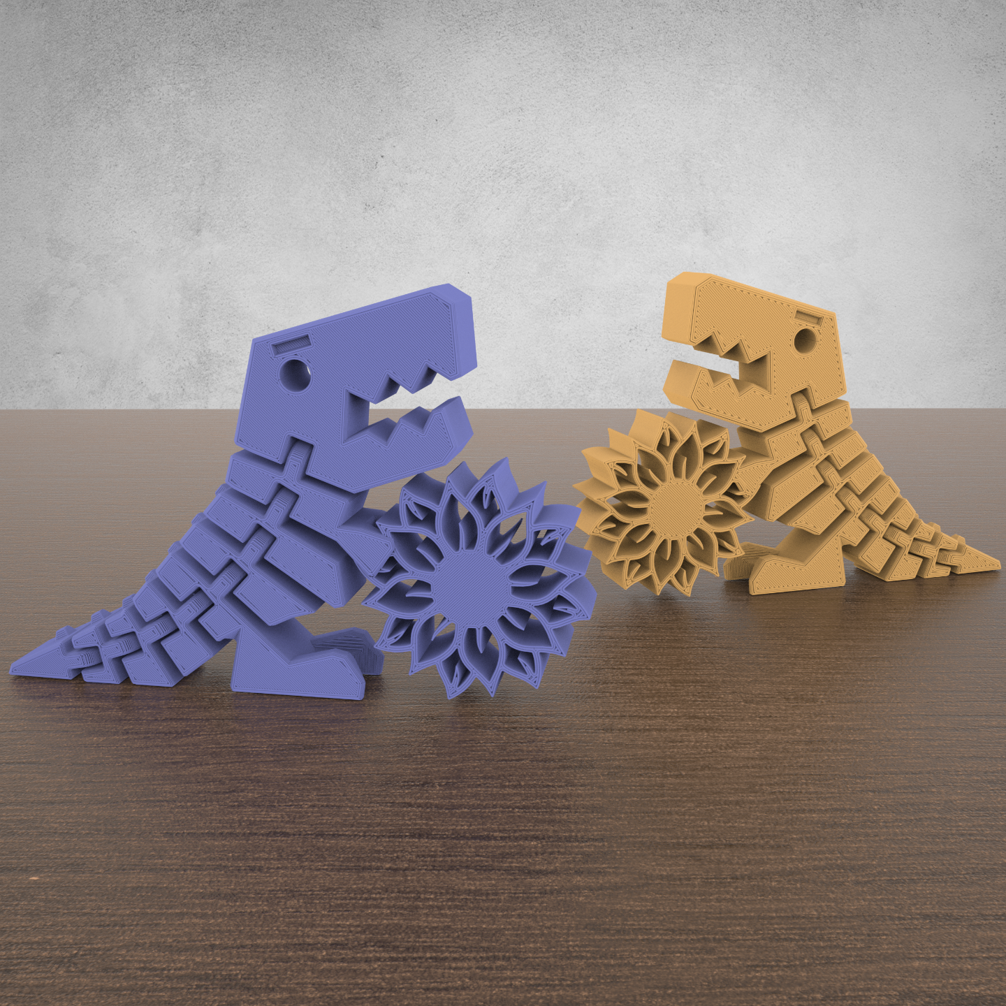 Flexi T-Rex Spring Version (Print in Place)