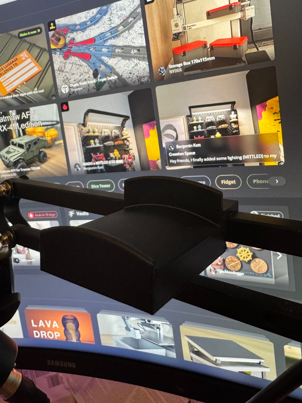 Mic Arm Headphone Stand/Holder