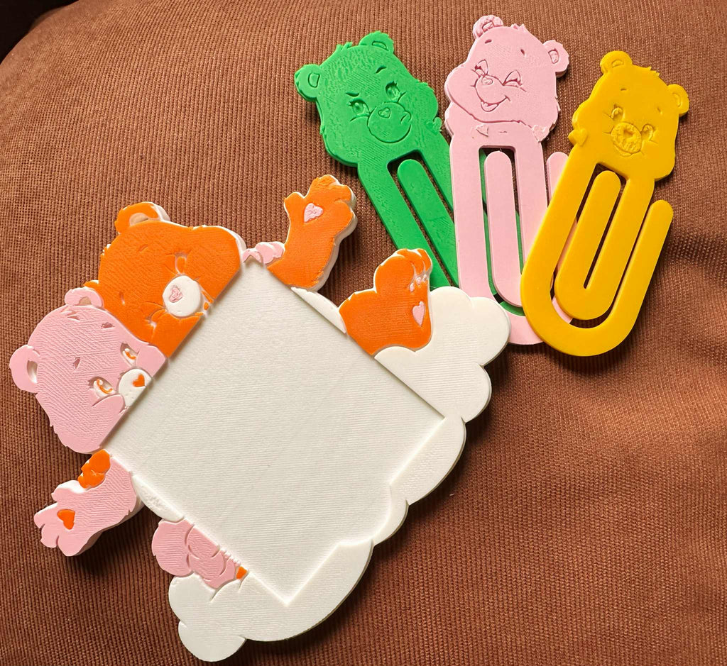 Care Bear Chunky Paperclip and Post it note set