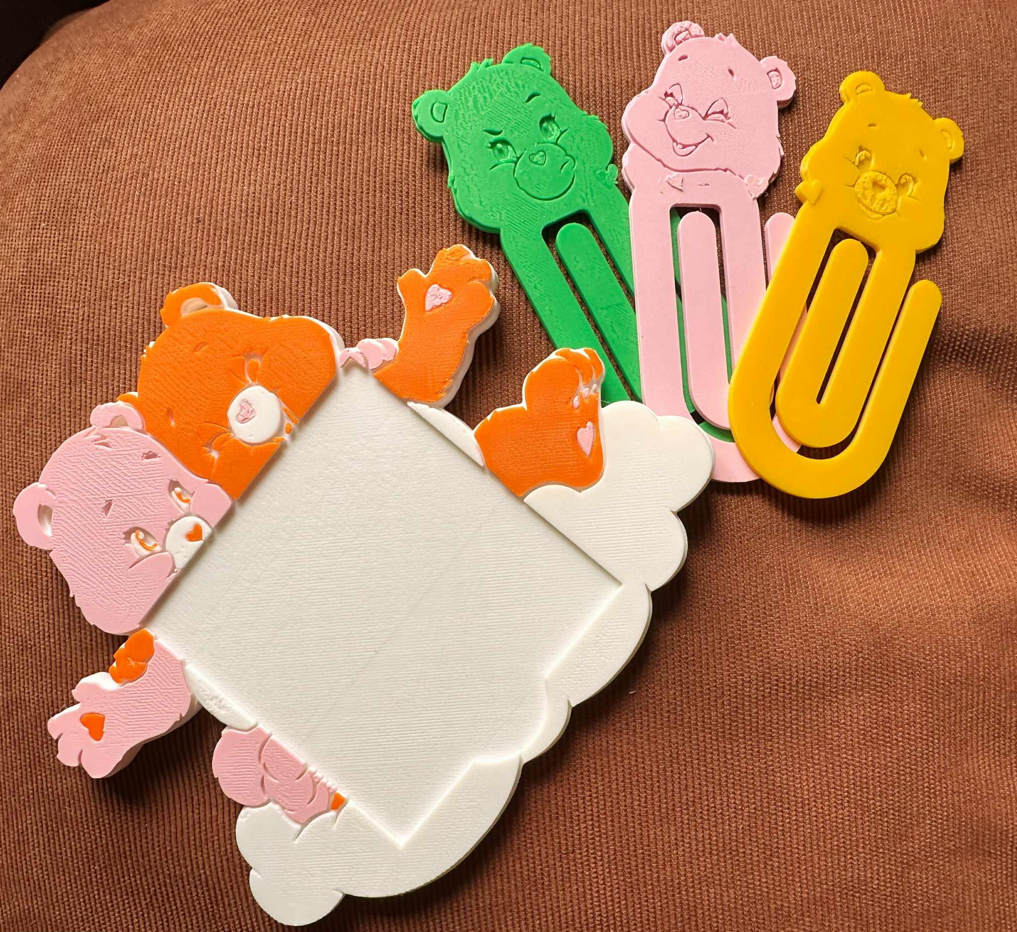 Care Bear Chunky Paperclip and Post it note set