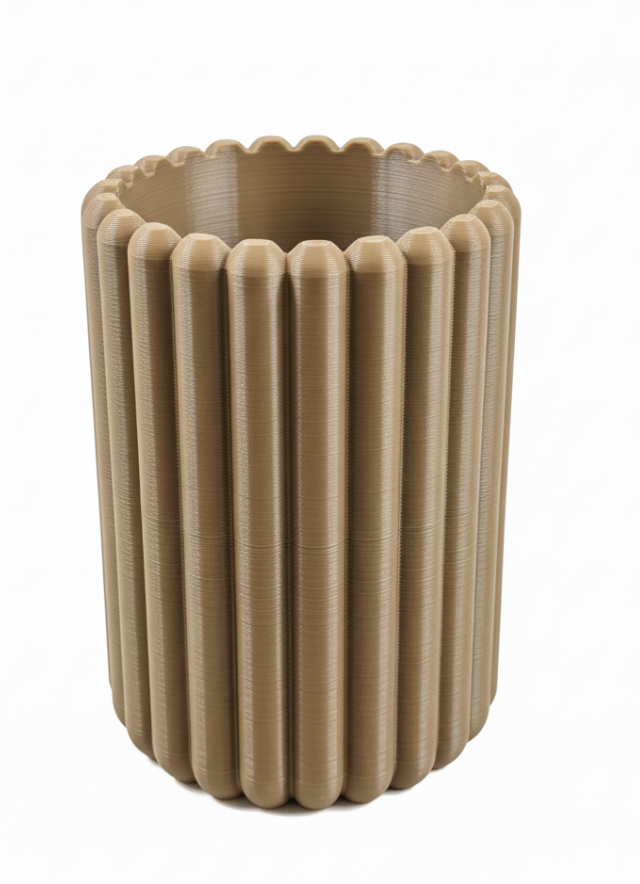 Groove & Grow: Minimalist Ribbed Planter