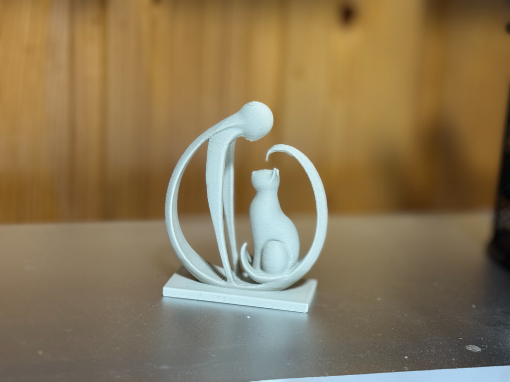 Minimalistic human cat 3 sculpture