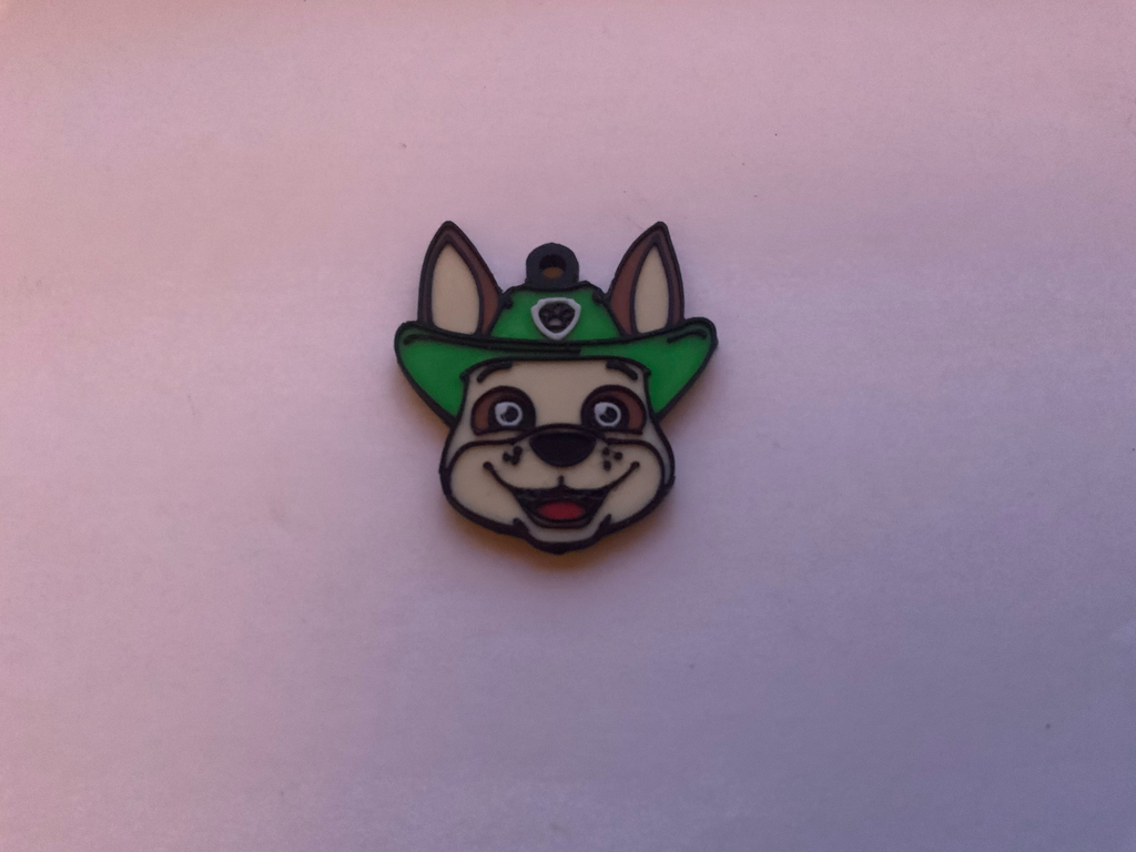 paw patrol tracker keychain / necklace charm