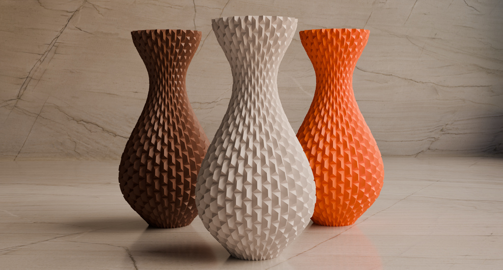 vase with rectangular pattern