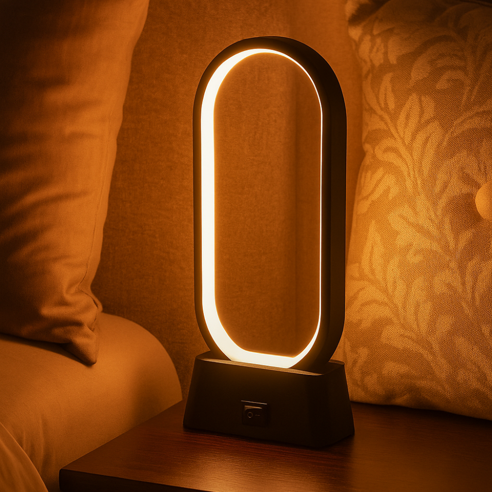 Luminaria Minimalista Com Fita de Led Estilo Oval